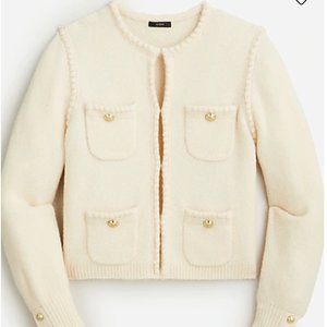 JCREW SOLD OUT Creme Odette sweater lady jacket - Size Medium - Never Worn